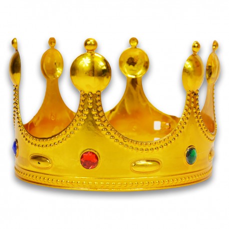 470605 KORONA KRÓLA Z KLEJNOTAMI KOLOR ZŁOTY PEGAZ