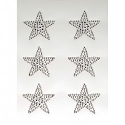 701171 DŻETY SAMOPRZYLEPNE - DUŻE GWIAZDY SREBRNY 6 szt. BREWIS