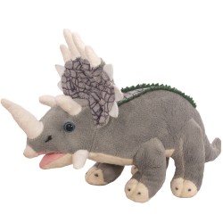 114368 BEPPE DUŻY PLUSZAK PLUSZOWY DINOZAUR TRICERATOPS SZARY 28 CM