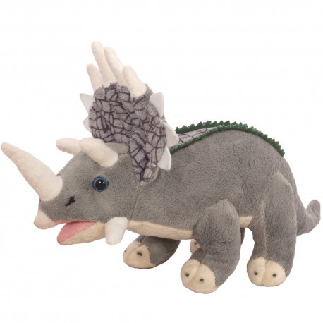 114368 BEPPE DUŻY PLUSZAK PLUSZOWY DINOZAUR TRICERATOPS SZARY 28 CM