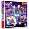34652 TREFL PUZZLE 4w1 W GŁOWIE SIĘ NIE MIEŚCI 2,EMOCJĘ RZĄDZĄ 4+