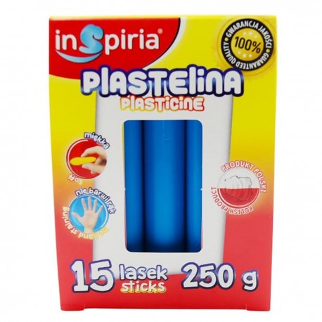 009875 INSPIRIA PLASTELINA 15 szt. KOLOR NIEBIESKI 250 g SCHEMAT