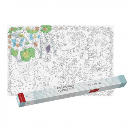 013426 KOLOROWANKA PODŁOGOWA XXL WRÓŻKI 120x80 MONUMI
