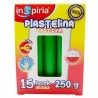 009868 INSPIRIA PLASTELINA 15 szt. KOLOR ZIELONY 250 g SCHEMAT