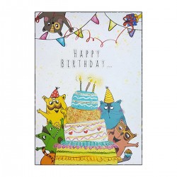 668323 KARNET A5 TORT Z KOTAMI HAPPY BIRTHDAY HENRY