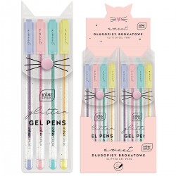 7330024 DŁUGOPISY BROKATOWE ŻELOWE SWEET 4SZT