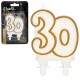 638957 GODAN URODZINY ŚWIECZKA CYFRA LICZBA "30" ZŁOTY KONTUR