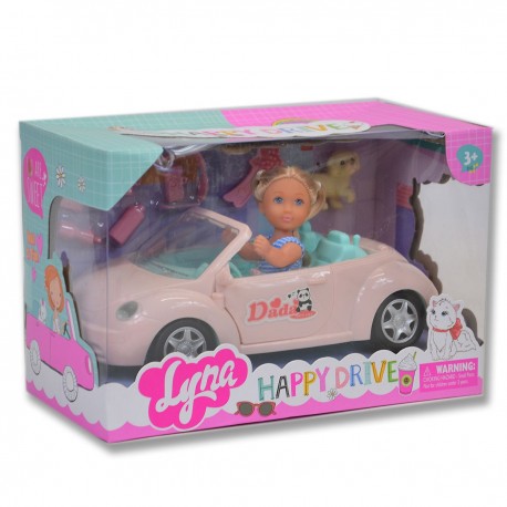 470568 LALKA W AUCIE LYNA RÓŻOWY KABRIOLET PEGAZ