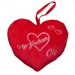 162458 SD PLUSZOWE SERCE Z NAPISEM KOCHAM CIĘ 48 CM WALENTYNKA