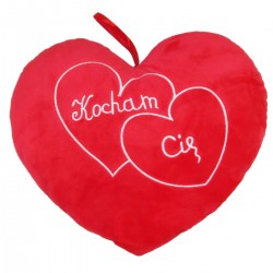3166128 SD PLUSZOWE SERCE Z NAPISEM KOCHAM CIĘ 48 CM WALENTYNKA