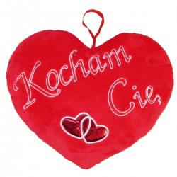 3166241 SD PLUSZOWE SERCE Z NAPISEM KOCHAM CIĘ 80 CM WALENTYNKA