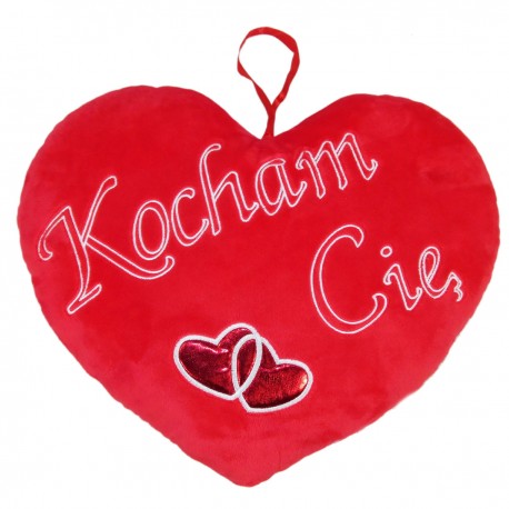 3166241 SD PLUSZOWE SERCE Z NAPISEM KOCHAM CIĘ 80 CM WALENTYNKA