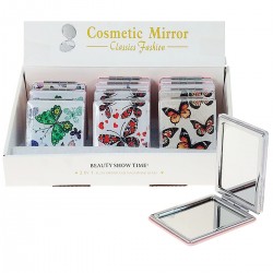 607361 LUSTERKO DWUSTRONNE KIESZONKOWE KWADRATOWE MOTYLE MIX WZORÓW ADAR