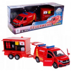 488942 ZESTAW VW TRANSPORTER STRAŻ POŻARNA Z PRZYCZEPĄ HIPO