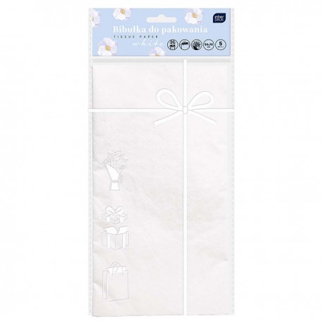 361974 BIBUŁKA DO PAKOWANIA PREZENTÓW 50x70 BIAŁY INTERDRUK