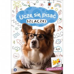 077353 SKRZAT UCZĘ SIĘ PISAĆ - SZLACZKI Z NAKLEJKAMI PIES W OKULARACH