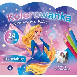 078831 SKRZAT KOLOROWANKA Z TATUAŻAMI FLUO - CZARODZIEJKI