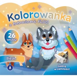 077605 SKRZAT KOLOROWANKA Z TATUAŻAMI FLUO - PIESKI