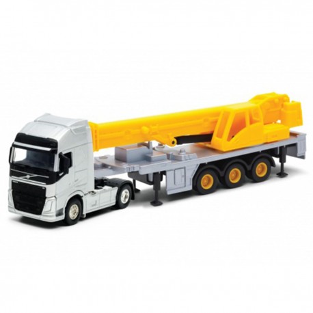 WELLY TRUCK VOLVO FH Z DŹWIGIEM 1:64 BIAŁY 580551
