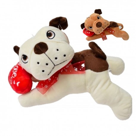 240239 DEEF MAŁY PLUSZAK PLUSZOWY PIESEK Z SERCEM 20 CM