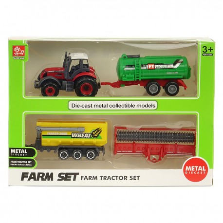 538214 ZESTAW FARMA CIĄGNIK TRAKTOR + ROLNIK Z AKCESORIAMI ADAR