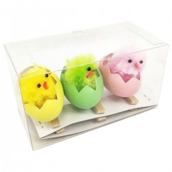 707524 KURCZACZKI W SKORUPCE NA KLAMERCE 5,5 CM WIELKANOC BREWIS