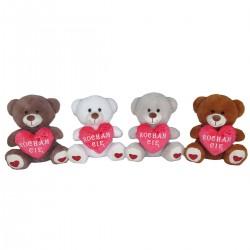 162014 SD ŚREDNI MIŚ Z SERCEM Z NAPISEM KOCHAM CIĘ 20 CM WALENTYNKA