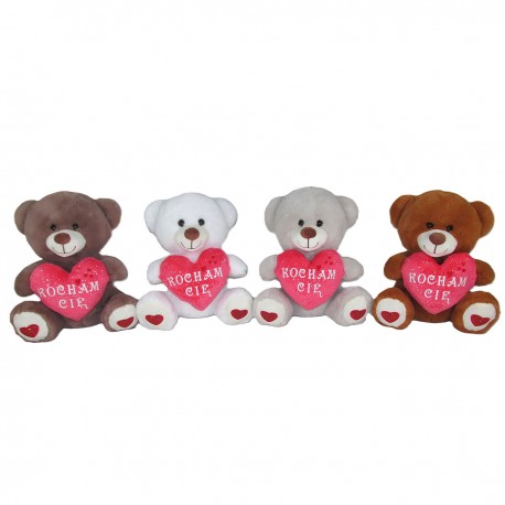 162014 SD ŚREDNI MIŚ Z SERCEM Z NAPISEM KOCHAM CIĘ 20 CM WALENTYNKA
