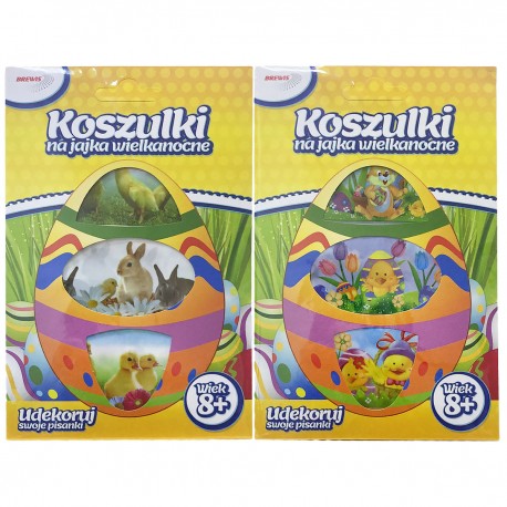 707272 KOSZULKI TERMOKURCZLIWE NA JAJKA WIELKANOCNE 5x15 cm MIX WIELKANOC BREWIS