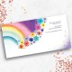 484065 KARNET KWADRATOWY TĘCZA Z KWIATAMI HENRY