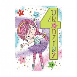 485277 KARNET B6 "4" TANCERKA BALETNICA RÓŻOWE WŁOSY HENRY
