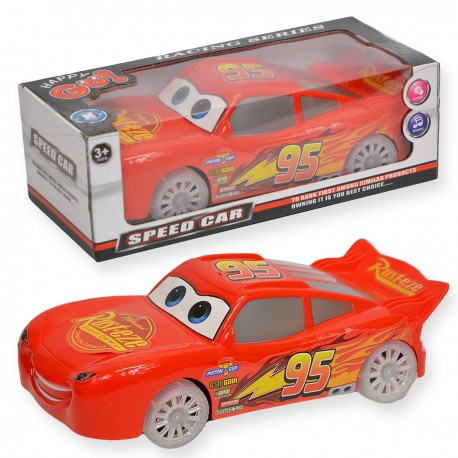 287850 AUTO NA BATERIE SPORTOWE CZERWONE Z OCZAMI ŚW/DŹW CABO-TOYS