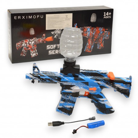 635768 PISTOLET KARABIN NA KULKI WODNE AUTOMAT + MAGAZYNEK + ŁADOWARKA BEST MS TOYS