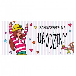 5668552 ZAPROSZENIE DLA DZIEWCZYNKI 5 SZTUK + KOPERTY HENRY