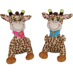 168238 SUN-DAY PLUSZAK PLUSZOWA ŻYRAFA Z CHUSTĄ 20 CM 2 KOLORY