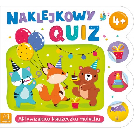 130850 NAKLEJKOWY QUIZ 4+ AKTYWIZUJĄCA KSIĄŻECZKA AKSJOMAT