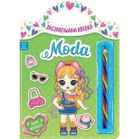069755 KOLOROWANKA ZACZAROWANA KREDKA MODA ŚWIAT MODELEK AKSJOMAT