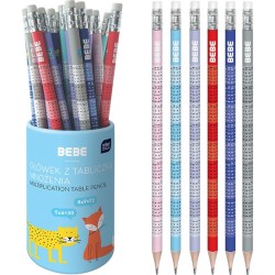 357564 OŁÓWEK HB BEBE TABLICZKA MNOŻENIA 6 KOLORÓW INTERDRUK
