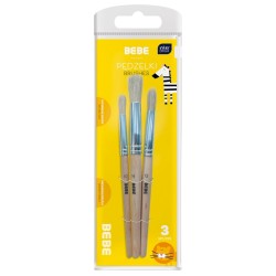 345882 BEBE PĘDZELKI DREWNIANE BEBE 3 SZT. INTERDRUK