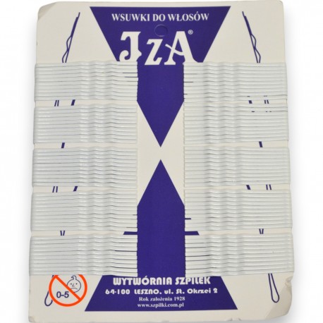 WSUWKA OZDOBA DO WŁOSÓW BIAŁA BEZ KULKI 100 szt.