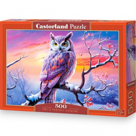 054022 CASTORLAND PUZZLE 500 EL SOWA O WSCHODZIE SŁOŃCA