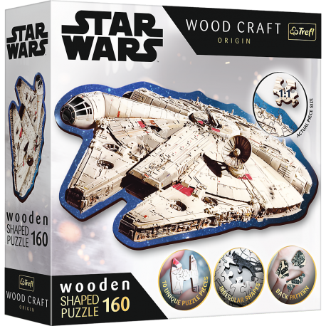 20189 TREFL PUZZLE 160 el. SOKÓŁ MILLENNIUM, STAR WARS, DREWNIANE