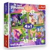 34663 TREFL PUZZLE 4w1 ŚWIAT SMOKA DIPLODOKA 4+