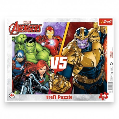 31427 TREFL PUZZLE RAMKOWE 25 EL MARVEL, NIEZWYCIĘŻONA DRUŻYNA AVENGERS