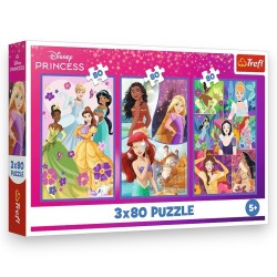 34884 TREFL PUZZLE 3x 80 EL. KSIĘŻNICZKI, PRZYJACIÓŁKI
