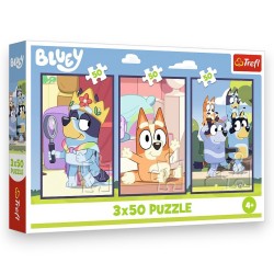 34890 TREFL PUZZLE 3x 50 EL. RODZINA BLUEY