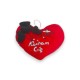 093882 PLUSZOWE SERCE RÓŻA Z NAPISEM KOCHAM CIĘ 20 CM WALENTYNKA