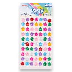 706831 DŻETY SAMOPRZYLEPNE - KWIATY MIX KOLOROWY 70 szt. BREWIS