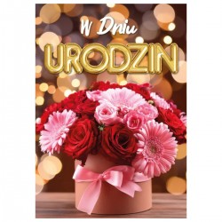 793367 KARNET 3D W DNIU URODZIN, BUKIET, ARMIN STYLE