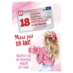 792025 KARNET MASZ 18 LAT, DOWÓD OSOBISTY, RÓŻOWY, ARMIN STYLE